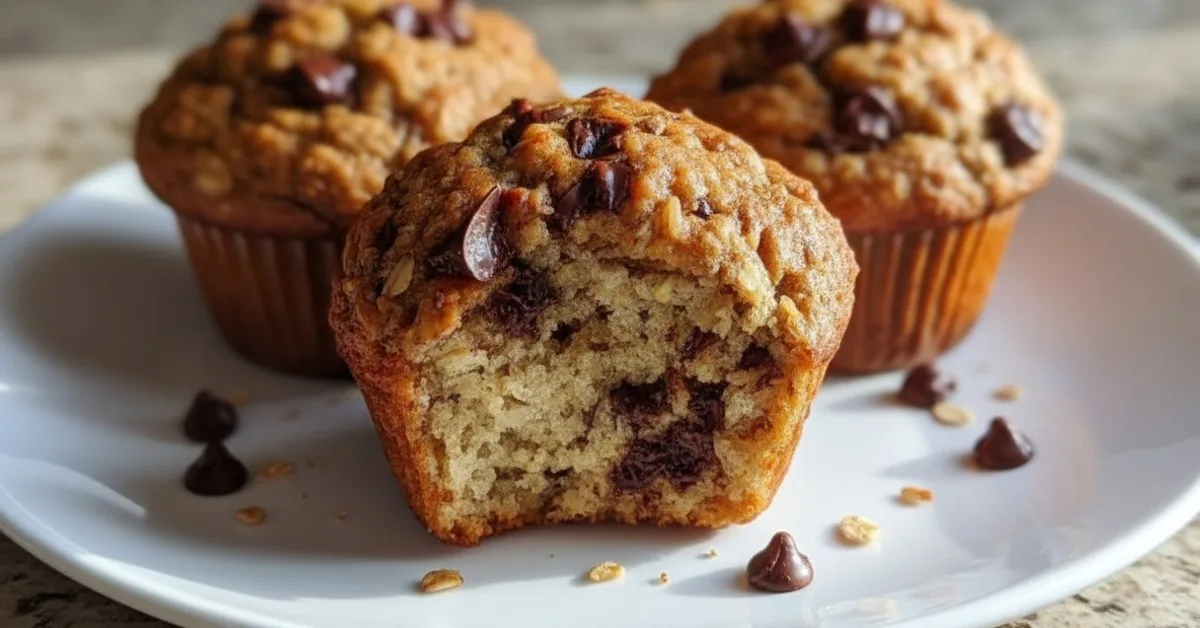 Irresistible Mouthwatering Oatmeal Chocolate Chip Morning Muffins