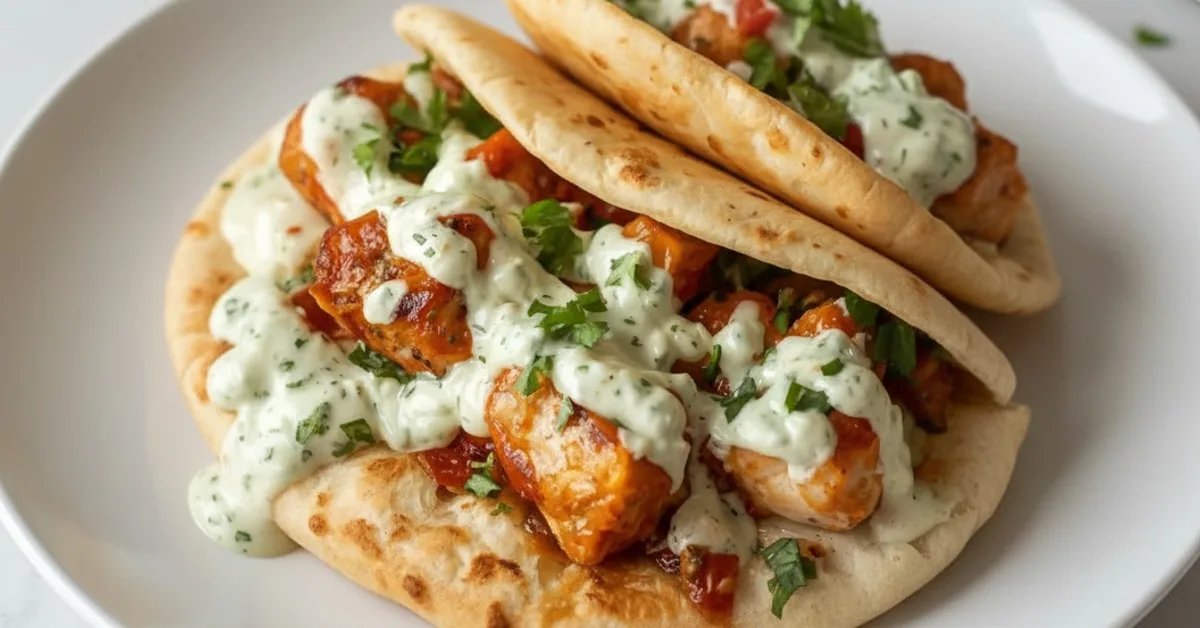 The Ultimate Sheet Pan Chicken Pitas with Herby Ranch You’ll Crave