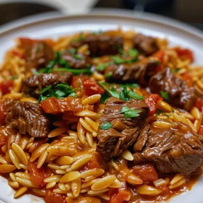 Beef Giouvetsi (Greek Beef Orzo Pasta) Recipe