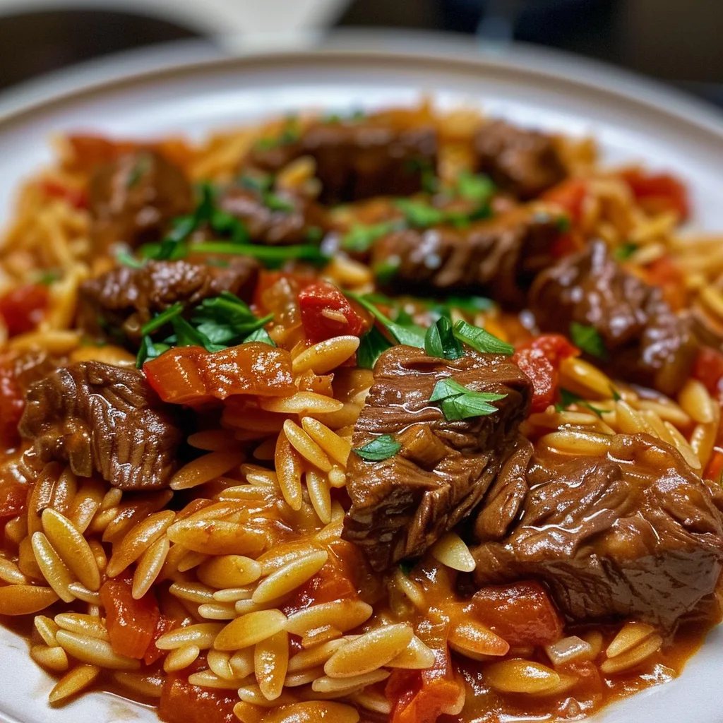 The Most Comforting Beef Giouvetsi (Greek Beef Orzo Pasta) Ever