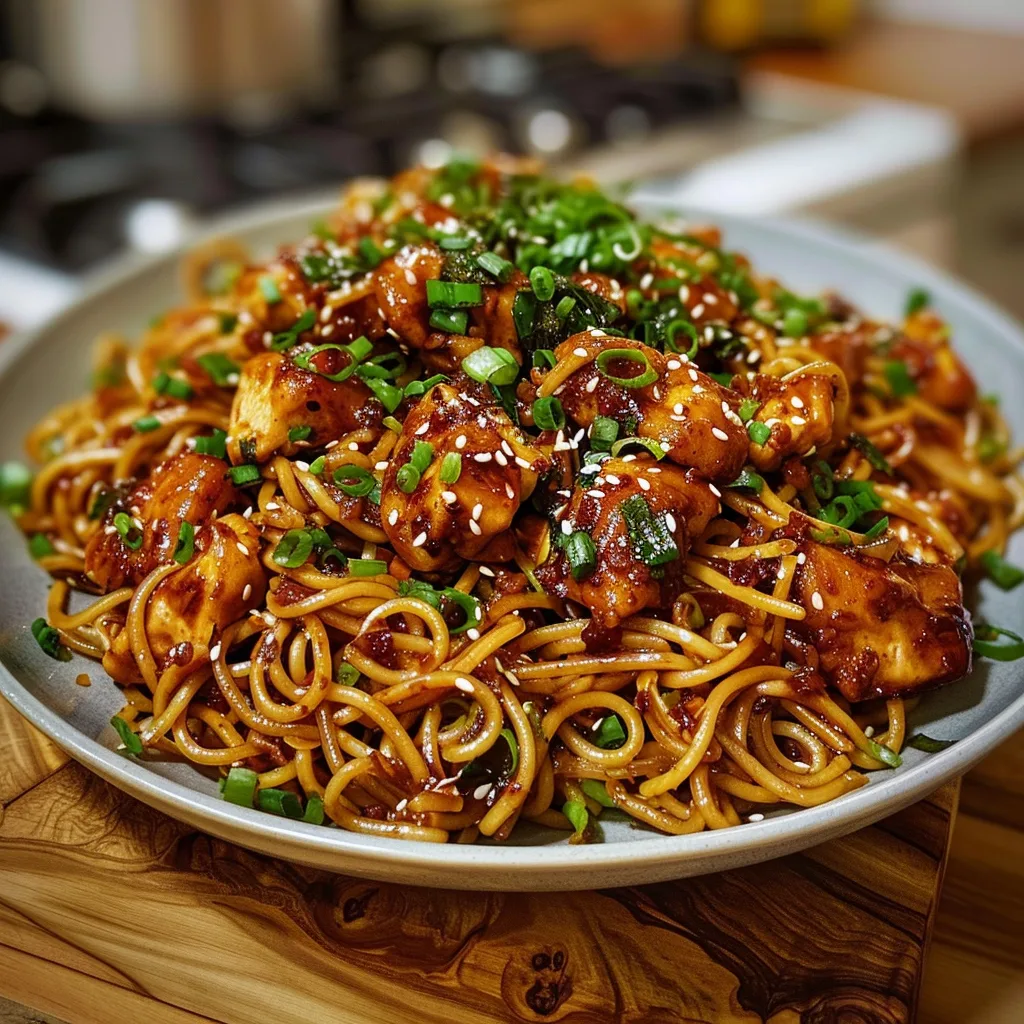 The Ultimate Sticky Garlic Chicken Noodles You’ll Crave Daily