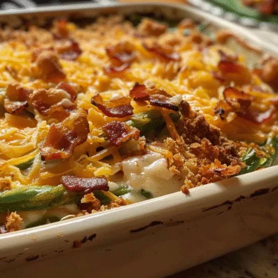 Cheesy Bacon and Green Bean Casserole: A Must-Try Delight!