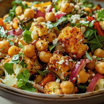 Chickpea and Roasted Cauliflower Salad Delights You!
