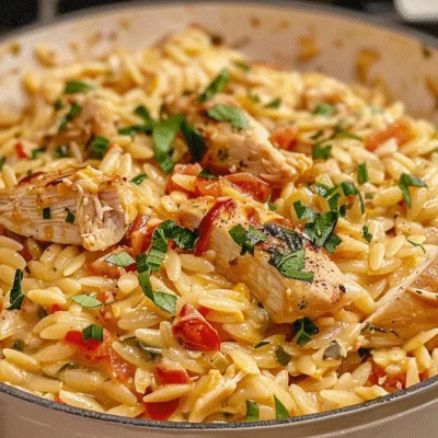 Creamy Tuscan Chicken Orzo