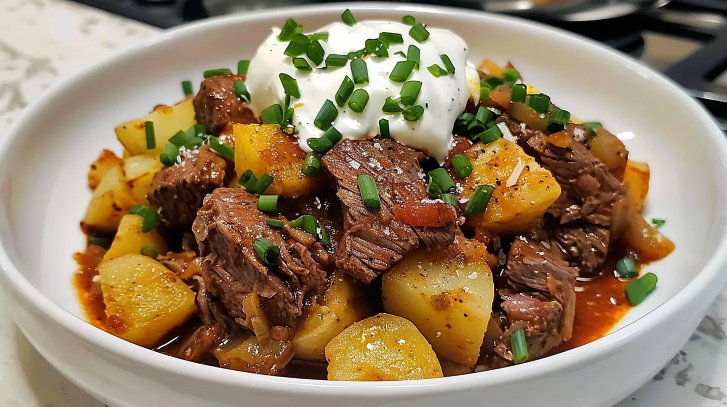 The Ultimate Crockpot Loaded Steak and Potato Bake You’ll Crave