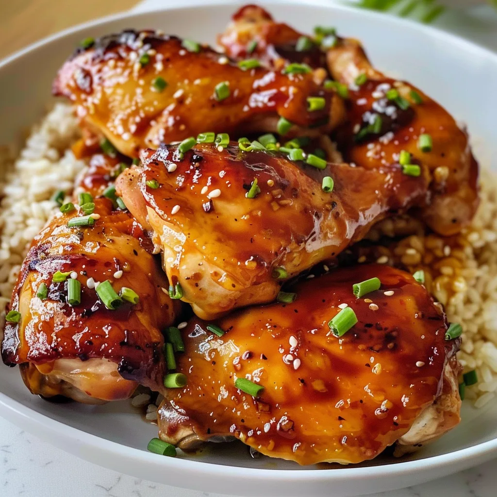 The Easiest Honey Garlic Slow Cooker Chicken Thighs Ever