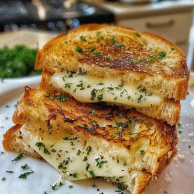Garlic Bread Grilled Cheese