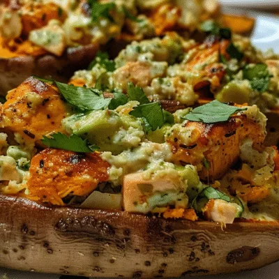 Green Chile Chicken Stuffed Sweet Potatoes Delight You!