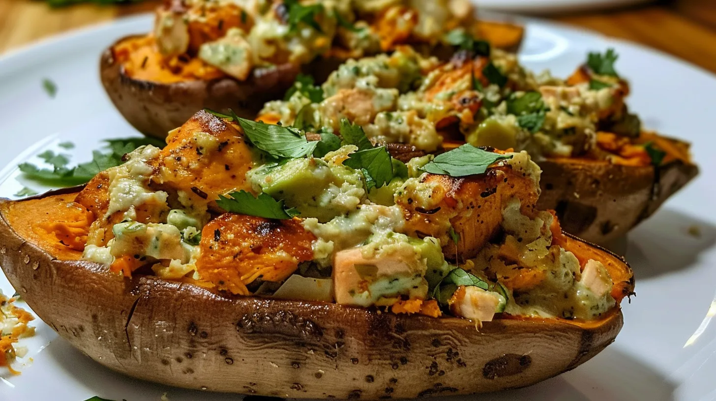 The Ultimate Green Chile Chicken Stuffed Sweet Potatoes You’ll Crave!