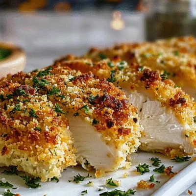Herb-Crusted Baked Parmesan Chicken