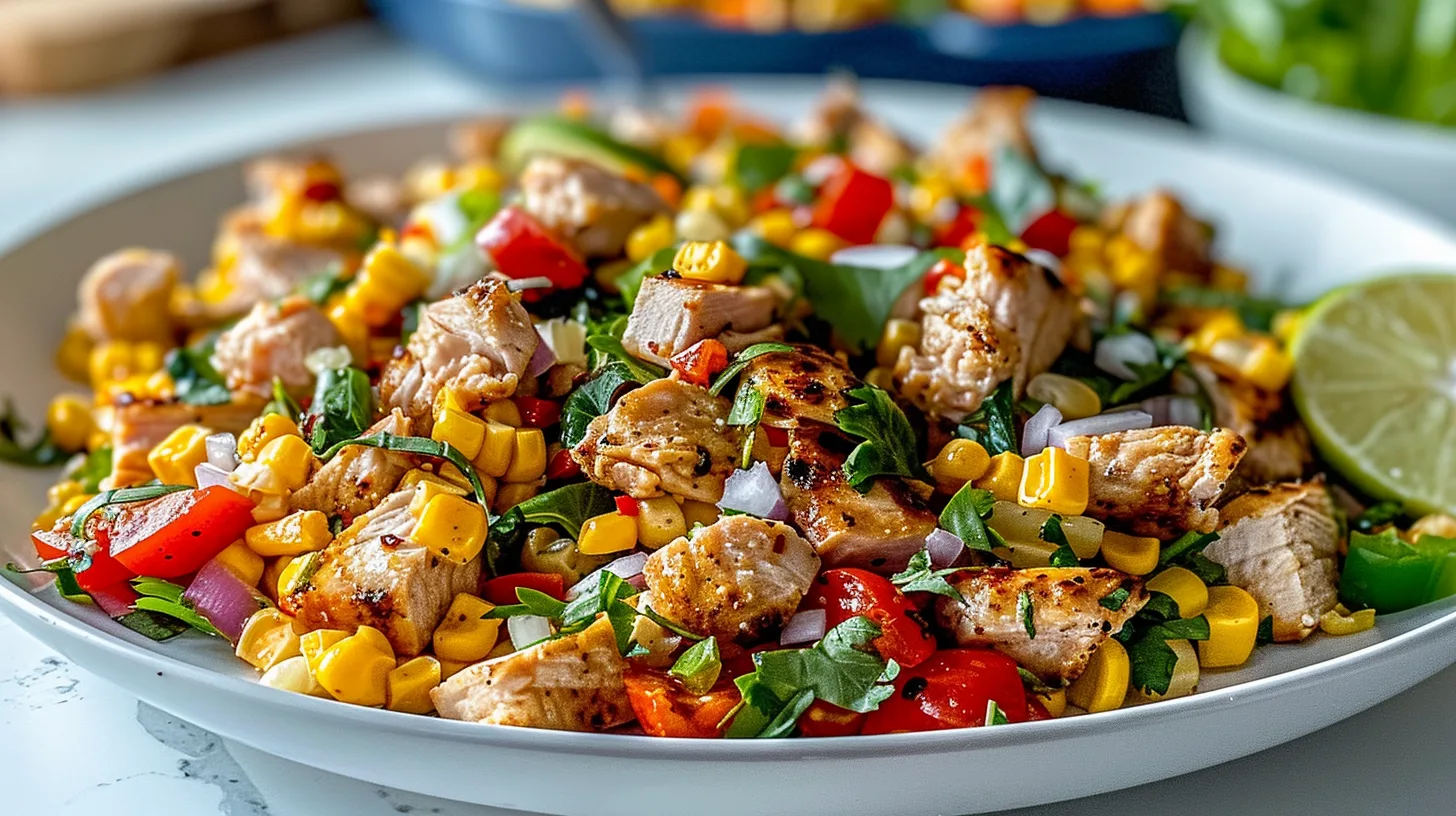 The Ultimate High Protein Chicken Street Corn Salad You’ll Crave