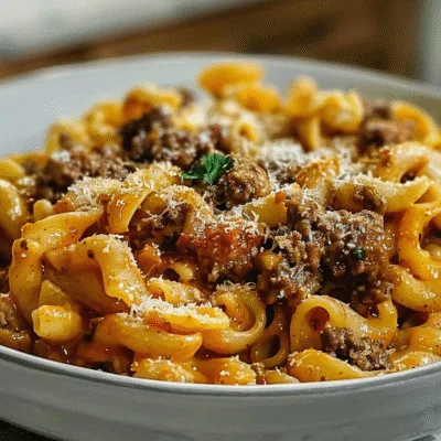 High-Protein Creamy Beef Pasta