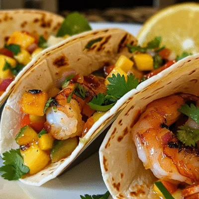 Honey Chipotle Shrimp Tacos with Mango Salsa Bliss