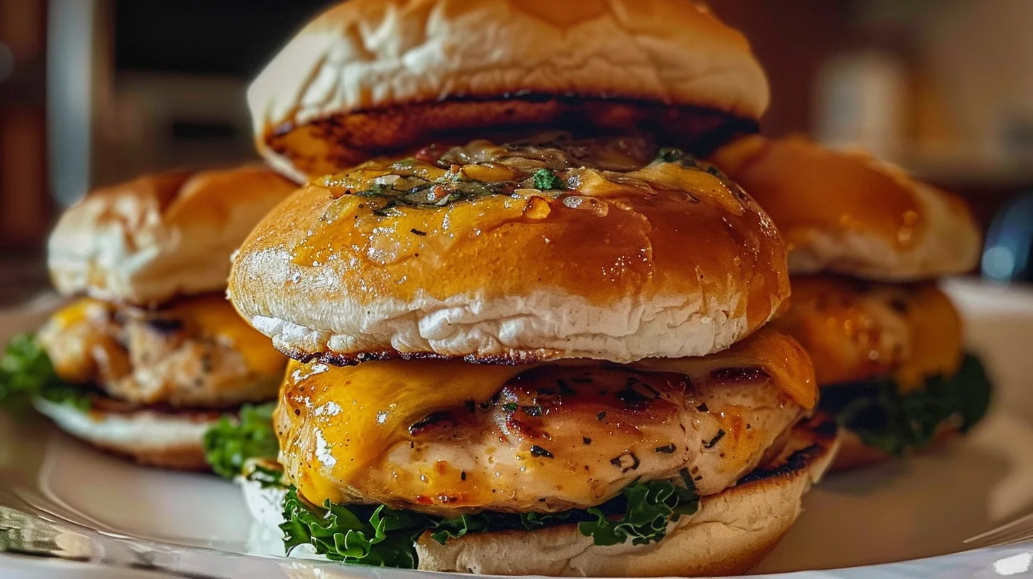 The Ultimate Juicy Cheddar Ranch Chicken Burgers You’ll Crave