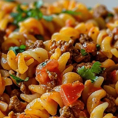 One Pot Beef Taco Pasta (Quick & Flavorful Dinner)