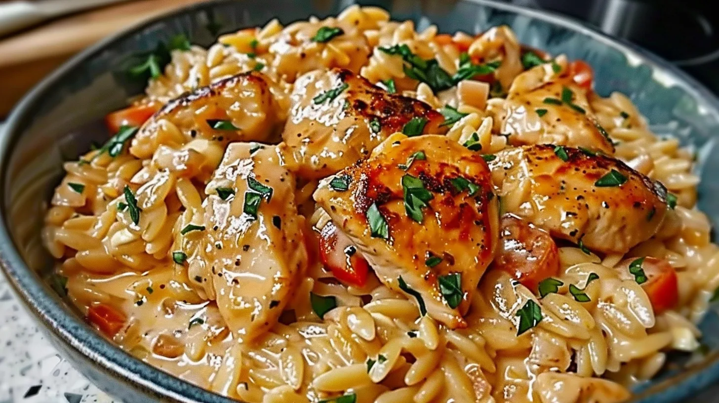 The Coziest One-Pot Cajun Chicken Alfredo Orzo You’ll Crave