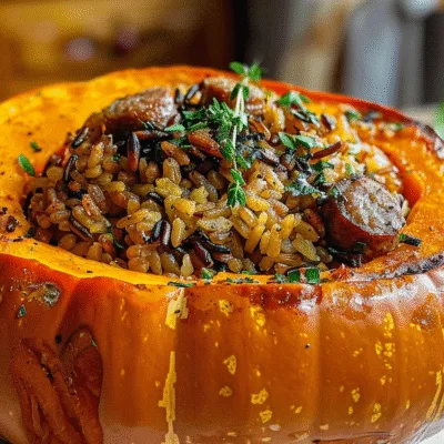Pumpkin Stuffed with Wild Rice and Sausage: A Delightful Recipe!