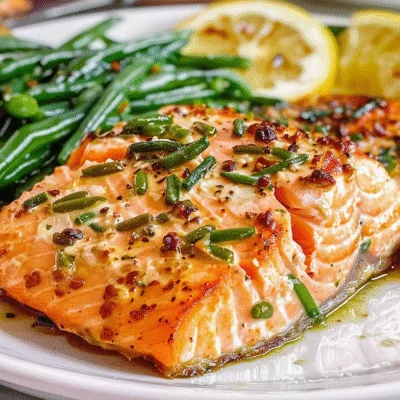 Salmon and Green Beans Sheet Pan Dinner