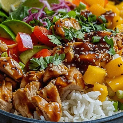 Thai Mango Chicken Crunch Bowl: A Flavorful Delight!
