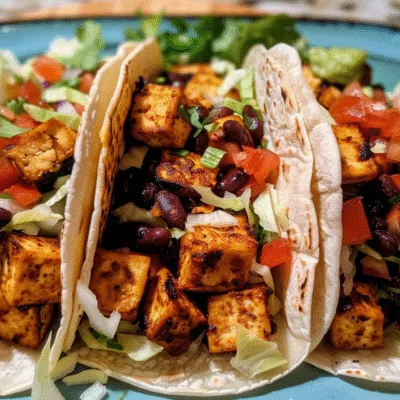 Vegan Tofu Tacos with Black Beans