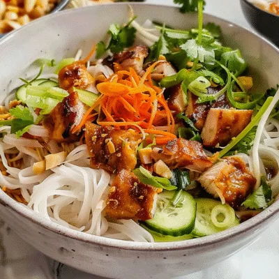 Vietnamese Chicken Noodle Bowls (Bun Ga Nuong)