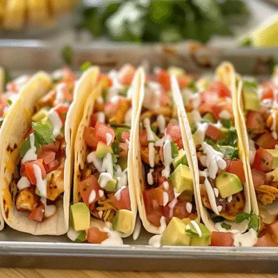 BBQ Ranch Chicken Tacos