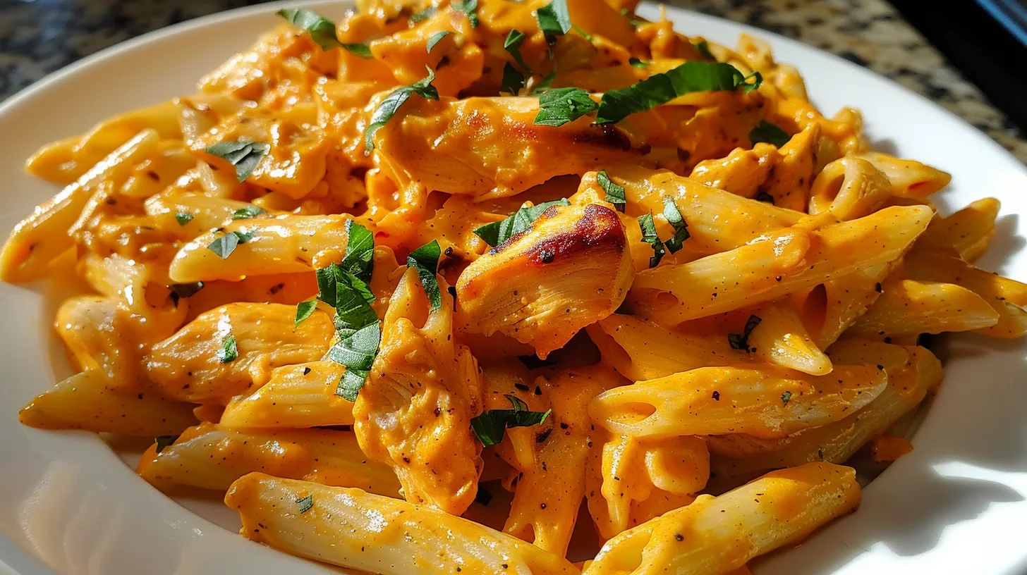 The Ultimate Bold Pepper Jack Buffalo Chicken Penne You’ll Crave