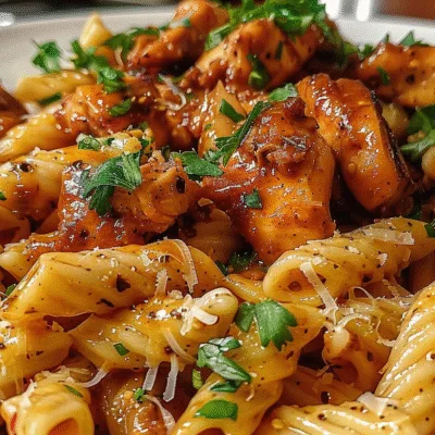 Bold Smoky BBQ Garlic Butter Chicken Pasta