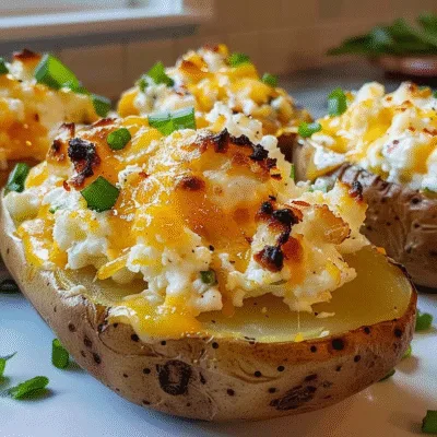 Cottage Cheese Loaded Baked Potatoes
