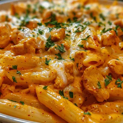 Creamy Bold Buffalo Parmesan Chicken Penne