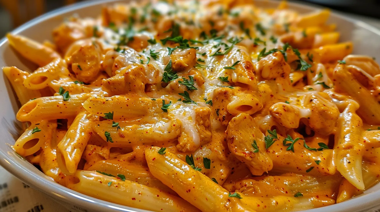 The Ultimate Creamy Bold Buffalo Parmesan Chicken Penne Recipe