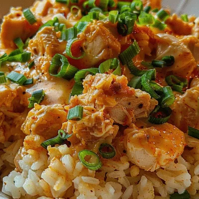 Creamy Buffalo Ranch Chicken Rice