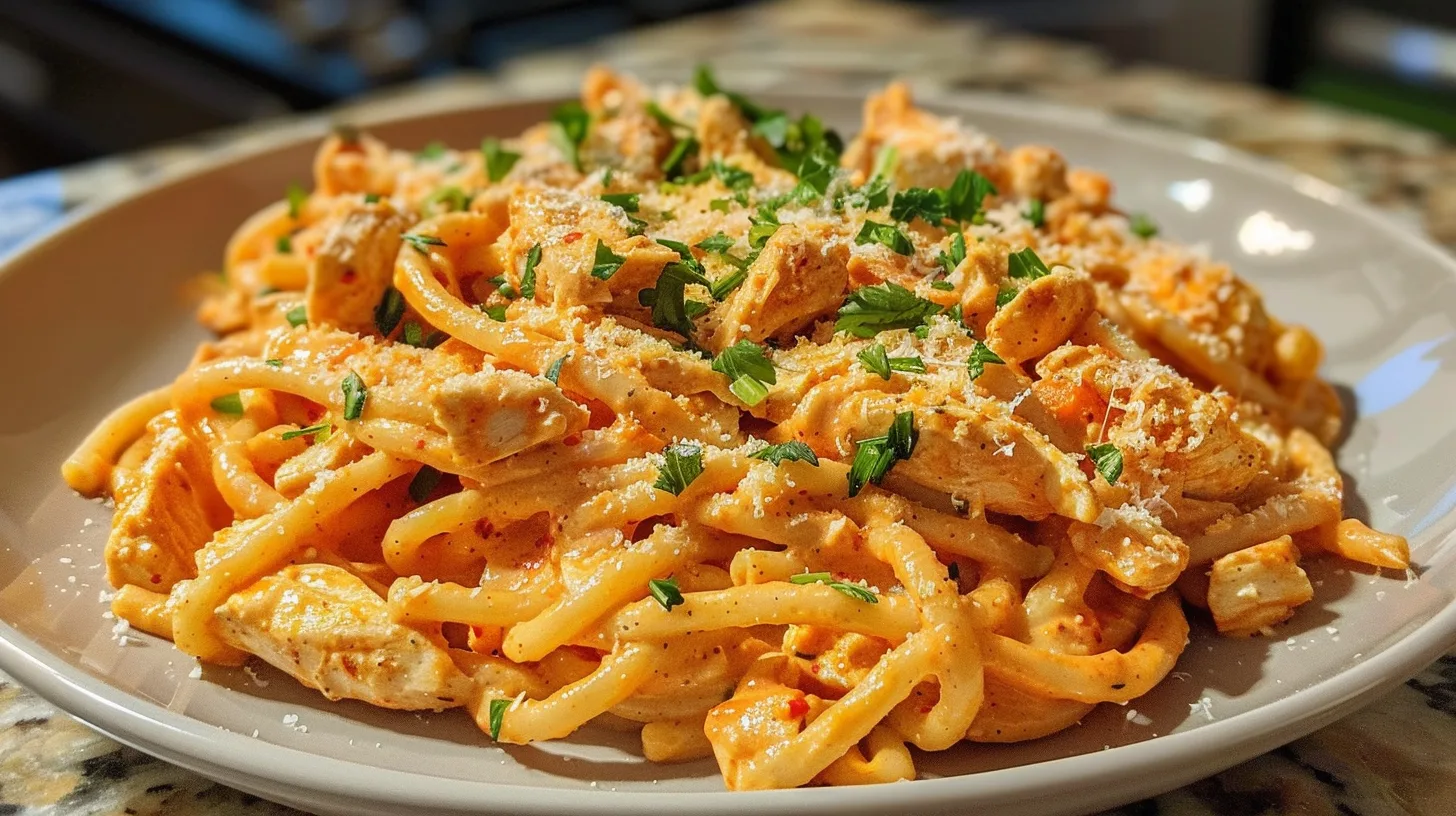 The Ultimate Creamy Pepper Jack Buffalo Chicken Pasta Recipe