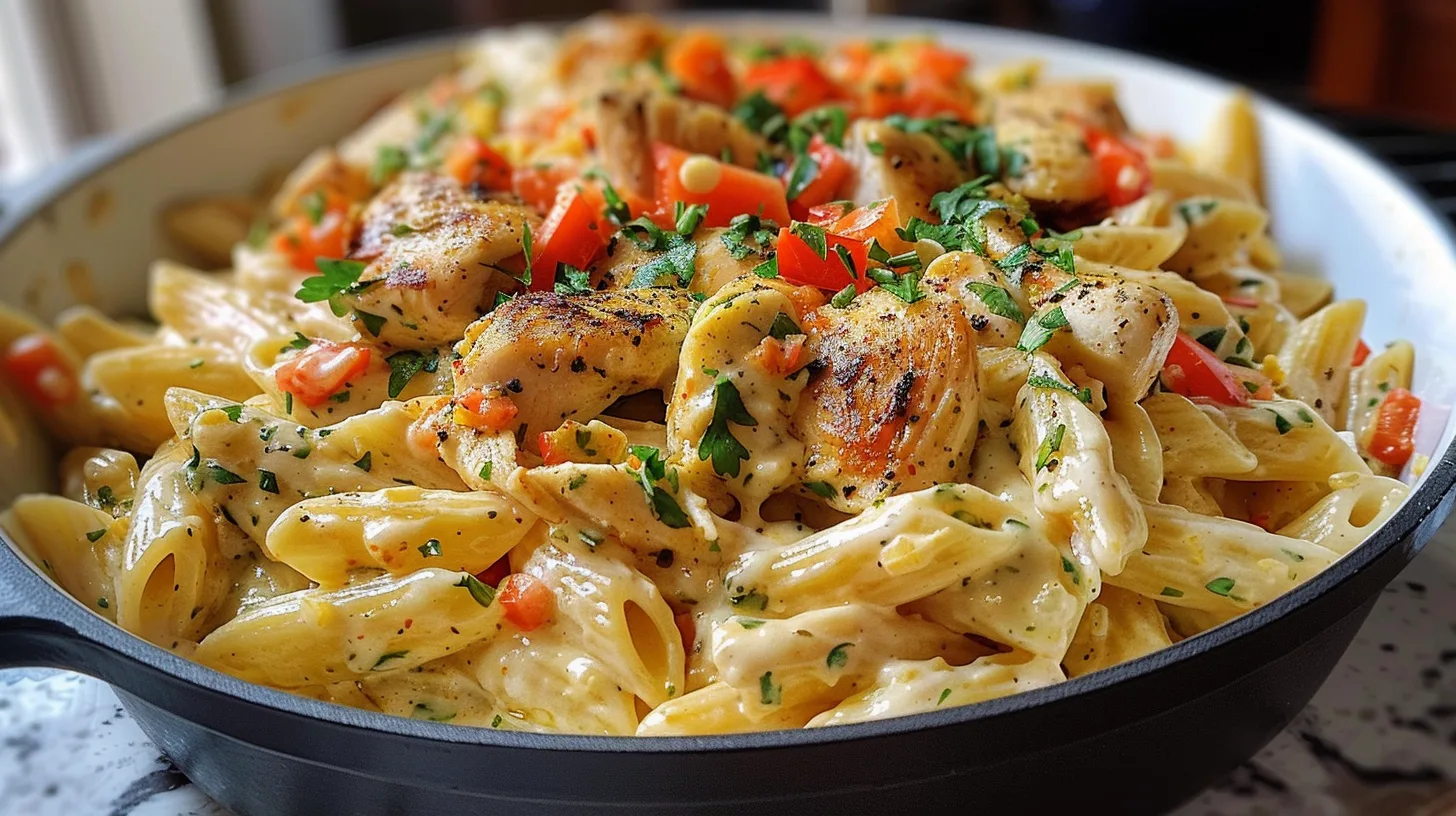 The Cozy Creamy Pepper Jack Cajun Chicken Skillet Pasta Recipe