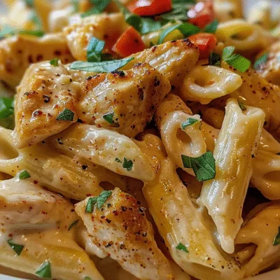 Creamy Spicy Ranch Pepper Jack Cajun Chicken Penne