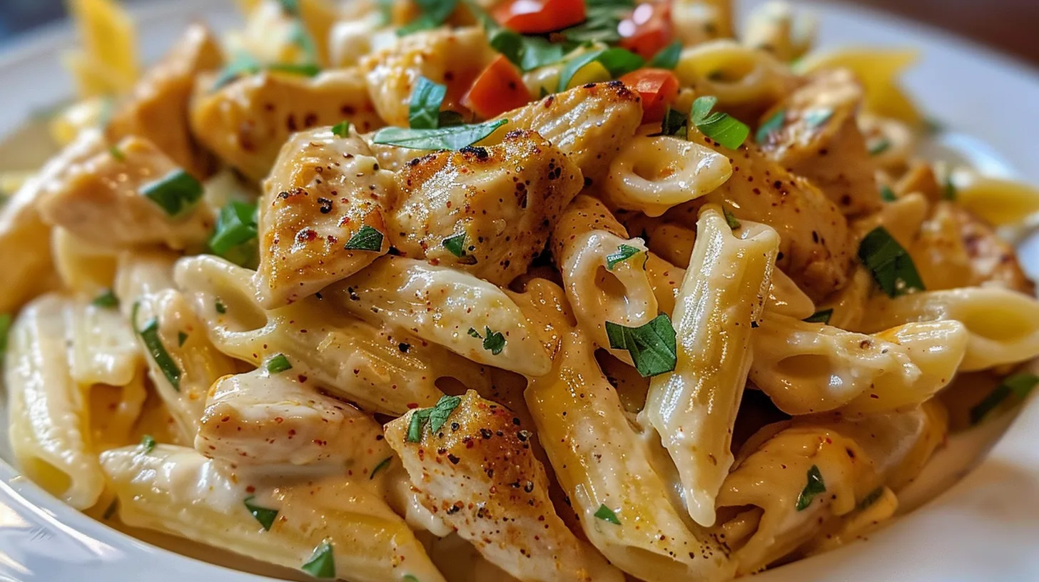 The Ultimate Creamy Spicy Ranch Pepper Jack Cajun Chicken Penne