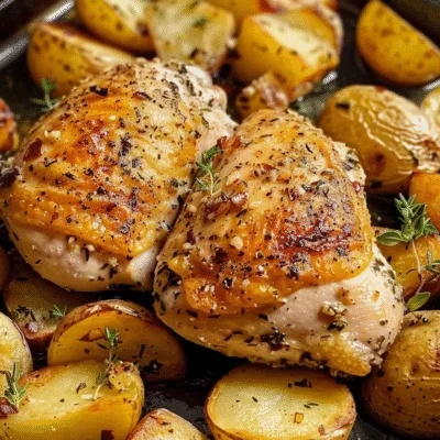 Easy One-Pan Garlic Parmesan Chicken and Potatoes