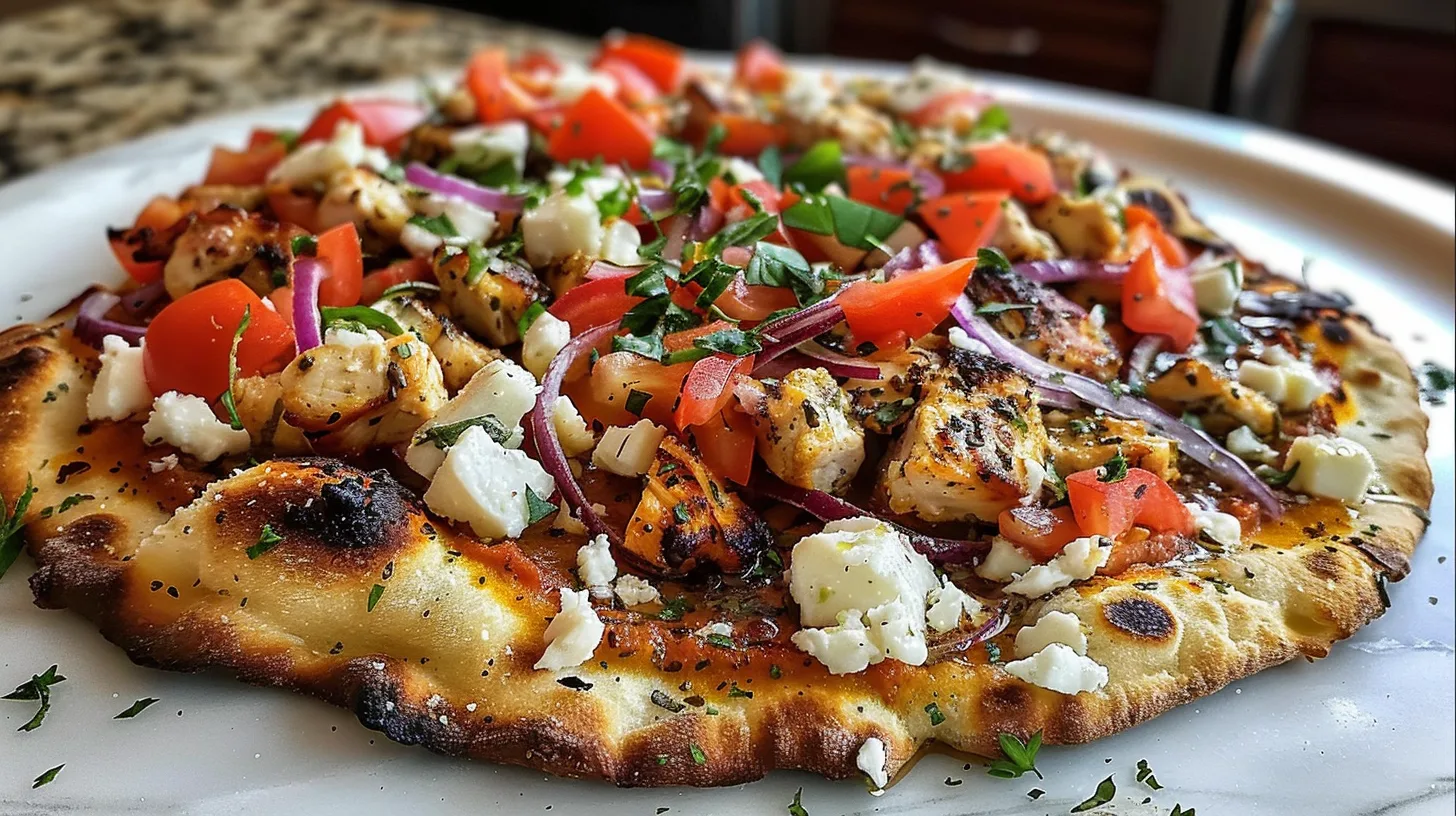The Best Greek Chicken Pita Pizza You’ll Crave Every Week