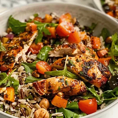Harissa Chicken and Wild Rice Salad