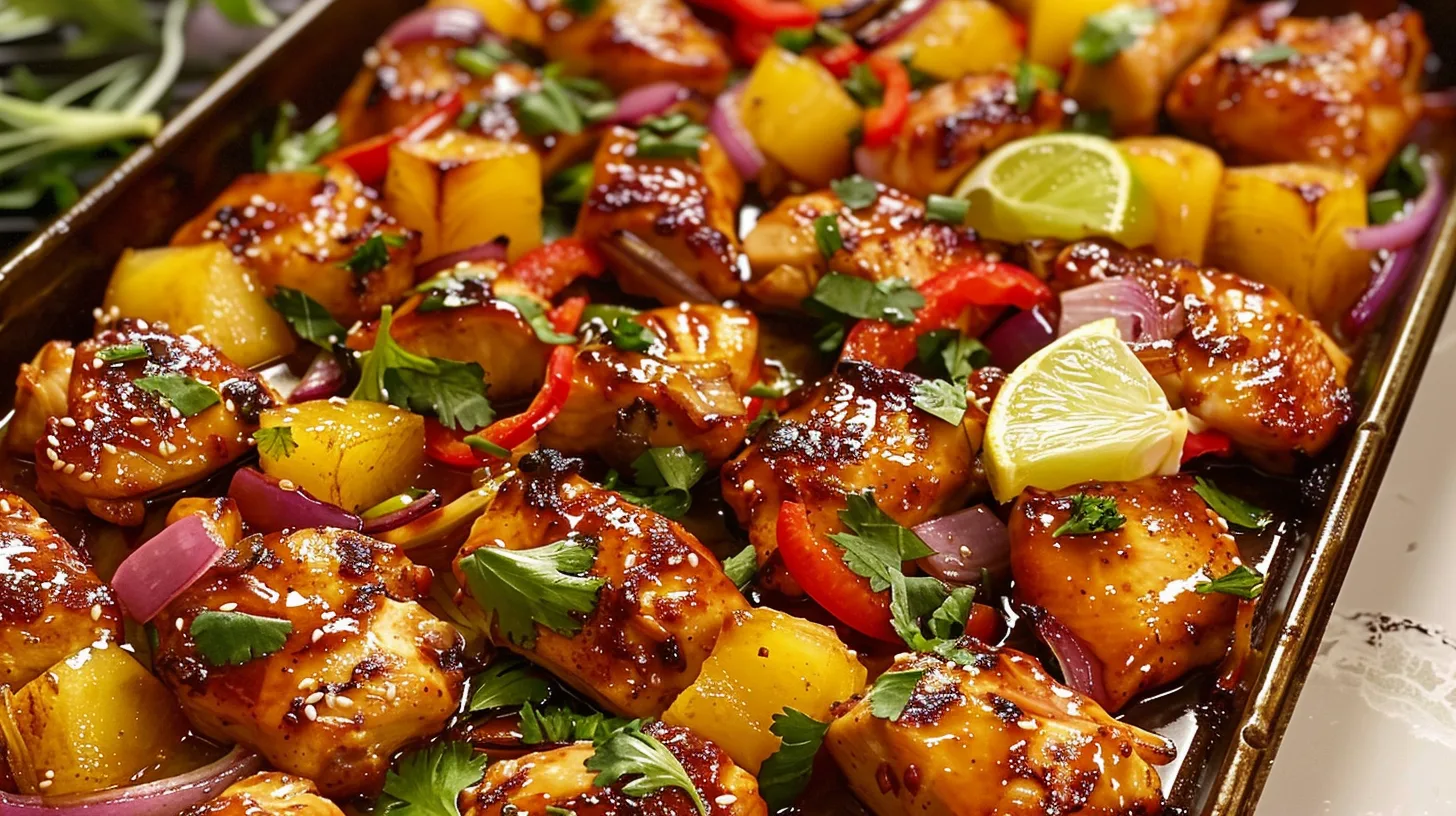 The Best Hawaiian Chicken Sheet Pan You’ll Make All Summer