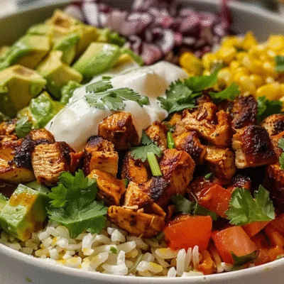 Healthy Chicken Taco Bowls
