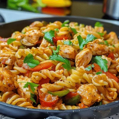 High Protein Chicken Fajita Pasta