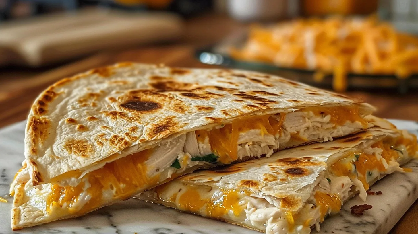 The Ultimate High Protein Chicken Ranch Quesadilla You’ll Crave