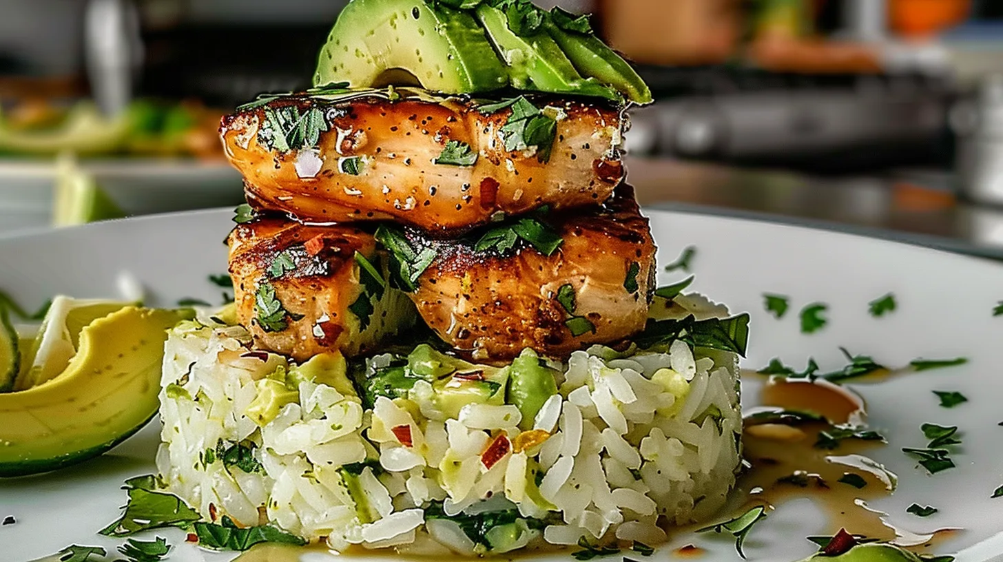 The Honey Lime Chicken Avocado Rice Stack You’ll Crave Weekly