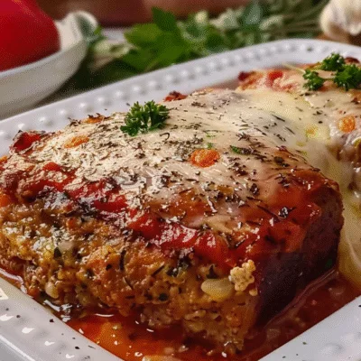 Melt in Your Mouth Garlic Parmesan Chicken Meatloaf