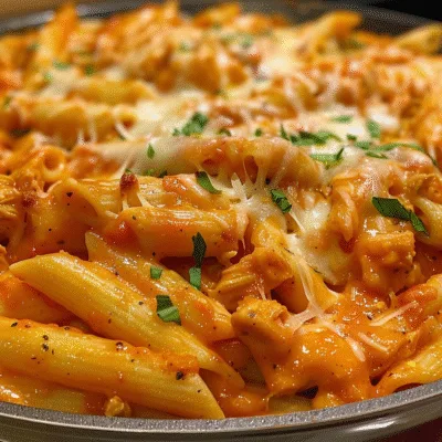 One Pan Bold Cheesy BBQ Chicken Pasta