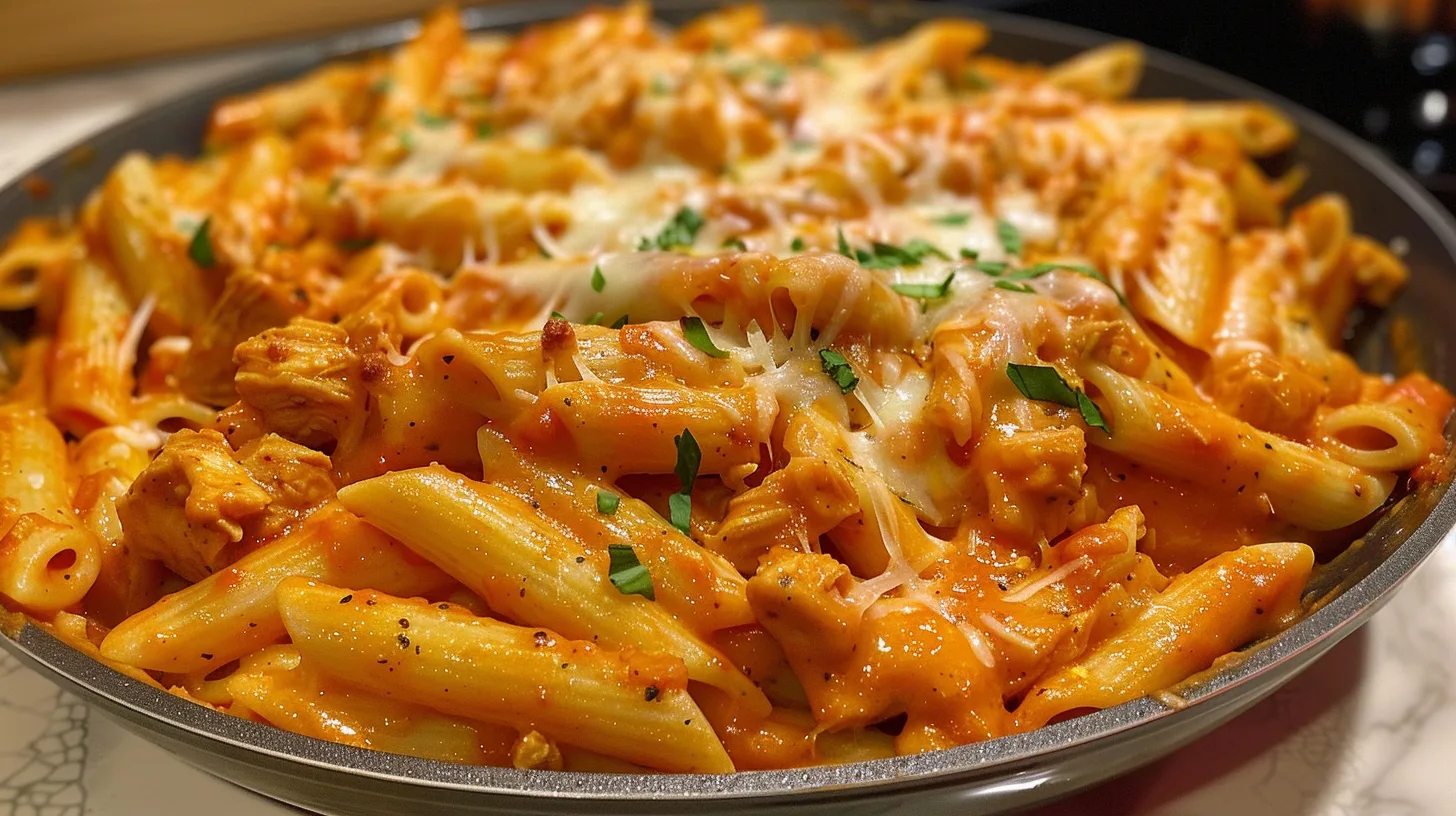 The Ultimate One Pan Bold Cheesy BBQ Chicken Pasta You’ll Crave