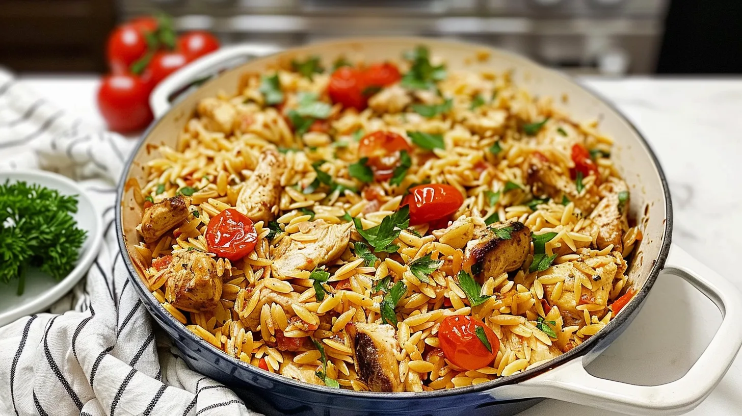 The Best One Pan Chicken Orzo Recipe You’ll Make on Repeat