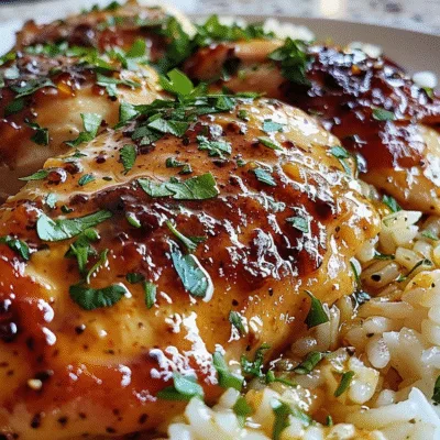 One Pan Honey Garlic Parmesan Chicken And Rice