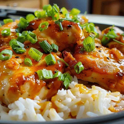 One Pan Sticky Buffalo Ranch Chicken And Rice